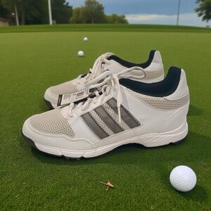 Adidas Tech Response 4.0 Men's NWT White/Grey Lace up Golf Shoes Sz 9 1/2 A-120